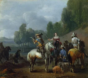 Partie de fauconnerie