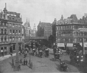 Ludgate Circus et Ludgate Hill, City of London, vers 1910-1911
