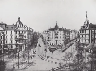 Charlottenburg, Kurfürstendamm, coin des rues Uhland et Grolmann