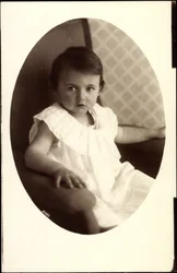 Passepartout Ak Princesse Hilda de Bavière enfant (photo n/b)