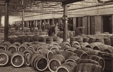Chargement de wagons de chemin de fer, St James
