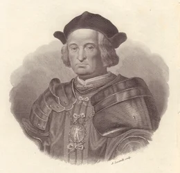 Portrait du chef militaire et homme politique italien Gian Giacomo Trivulzio (1440-1518), gravé par Locatelli