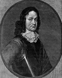 Portrait de John Hampden (vers 1595-1643), homme politique anglais, gravure
