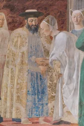 Adoration de la Croix et rencontre entre Salomon et la reine de Saba (détail)