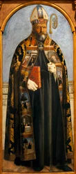 Saint Augustin - Peinture de Piero della Francesca (ca. 1415-1492), tempera sur bois