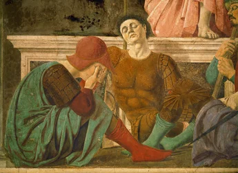 Gardiens endormis, détail de la peinture murale de la Résurrection