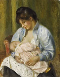 Une femme allaitant un enfant