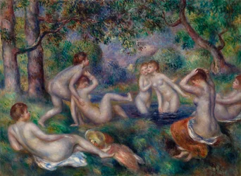Baigneuses dans la forêt