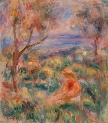 Femme assise au bord de la mer