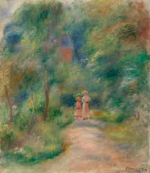 Deux figures dans un sentier