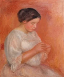 Femme cousant