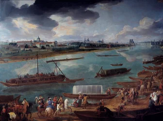 Vue de Paris, prise du Quai de la Rapée en 1716 (détail)
