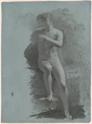 Adonis, vers 1810-1812 (craie noire sur papier)