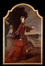 Portrait en pied de Marie Adélaïde de Savoie, duchesse de Bourgogne au château de Fontainebleau