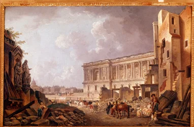Vue fantastique de la colonnade du Louvre