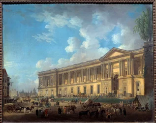 La colonnade du Louvre nouvellement dégagée. Vue de Paris.