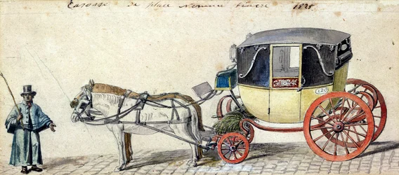Cheval et calèche, 1825