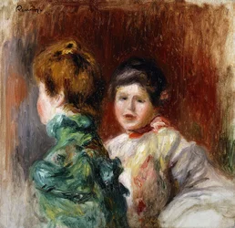 Esquisse, deux têtes de femmes, 1895