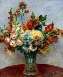 Fleurs dans un vase, par Pierre-Auguste Renoir