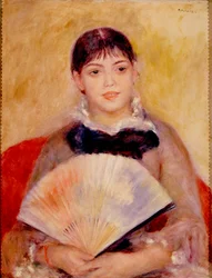 Fille avec un éventail