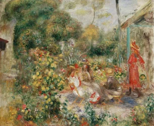 Fillettes dans un jardin à Montmartre, vers 1893-5