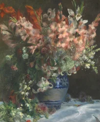 Gladioli dans un vase, c. 1875