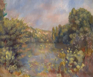 Paysage au bord du lac, vers 1889