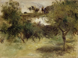 Paysage avec arbres