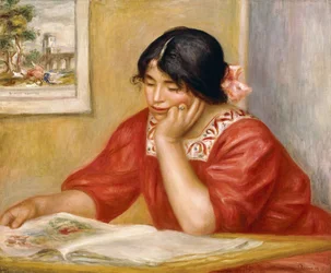 Léontine lisant, 1909