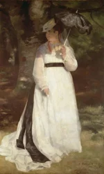 Lise avec un parasol