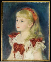 Mademoiselle Grimprel au ruban rouge