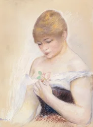 Portrait de Jeanne Samary, vers 1879-80 (pastel sur papier)