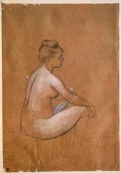Baigneuse assise