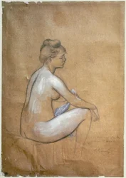 Baigneuse assise