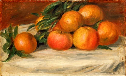 Nature morte avec pommes et oranges