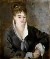 La dame en noir. Peinture de Pierre-Auguste Renoir