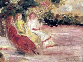 Trois femmes dans le parc