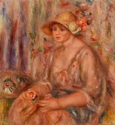 Femme en robe de mousseline