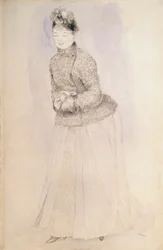 Femme avec un manchon, vers 1883-1884