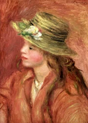 Jeune fille au chapeau de paille, vers 1908