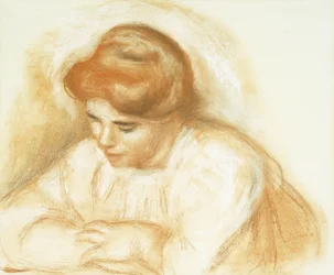 Jeune femme accoudée