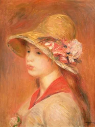 Jeune femme avec un chapeau