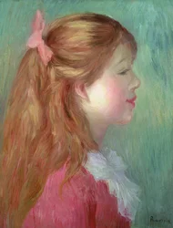 Jeune fille aux longs cheveux de profil, 1890
