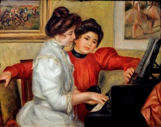 Yvonne et Christine Lerolle au piano