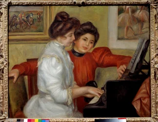 Yvonne et Christine Lerolle au piano