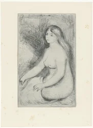 Femme nue assise