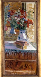 Bouquet de coquelicots Peinture de Pierre Bonnard (1867-1947). 1918. Dim. 0.72 x 0.325 m. Besançon, Musée des Beaux-Arts
