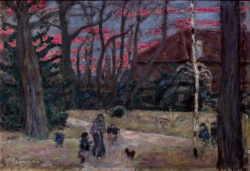 Soirée de Noël, vers 1904 (huile sur carton)