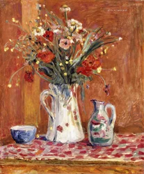 Fleurs avec poterie
