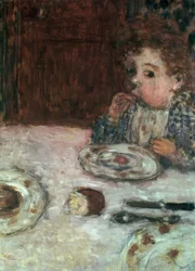 Enfant au petit-déjeuner